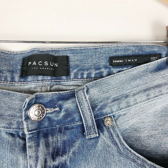 Mens Pacsun Faded Distressed Skinny Jeans - Picture 5 of 10
